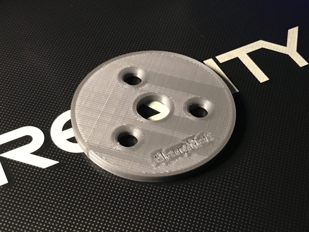 First draft 3D print of 3-hole guy ring